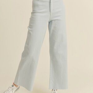 Women's Light Blue Wide-Leg Jeans